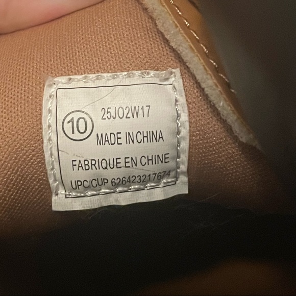 George’s Work-boot Inspired Camel Lace-Up Ankle Bootie Suede-like feel 25JO2W17 - Picture 6 of 8